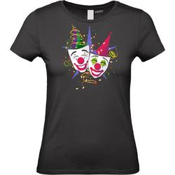 Dames T-shirt Carnaval Masker | Carnaval | Carnavalskleding Dames Heren | Zwart | maat S